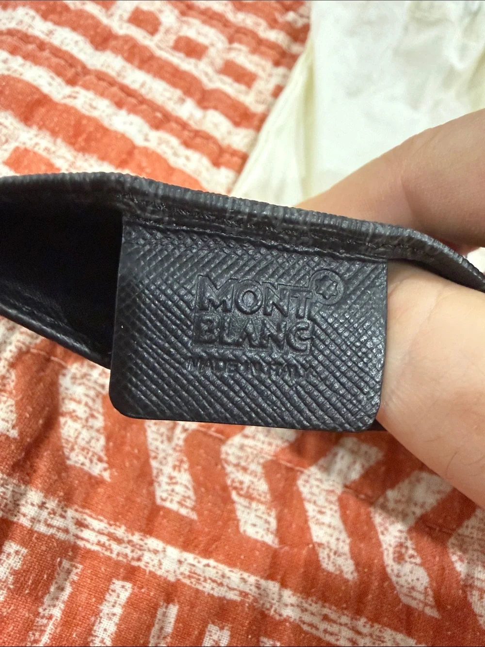 Montblanc Black Card Sleeve with Monogram Motif